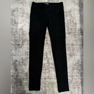 Vince Black Skinny Pants with Faux Zippered Accent Pockets